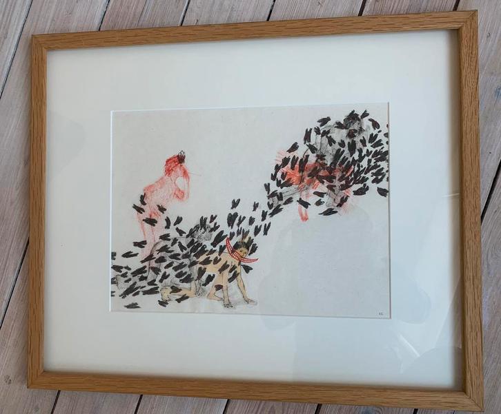 « Laisse moi tranquille » par Annabelle Guetatra, Antiek en Kunst, Kunst | Schilderijen | Modern, Ophalen