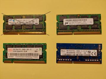 Memory modules van 2 Gb voor laptops beschikbaar voor biedingen