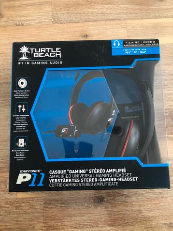 TurtleBeach - EarForce P11 (Wired Headset) [PS3/Windows/Mac], Turtle Beach, On-ear, Comme neuf, Microphone repliable