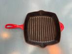 Le Creuset grillpan 26 x 26 cm, Huis en Inrichting, Keuken | Potten en Pannen, Ophalen, Gebruikt, Gietijzer, Overige typen