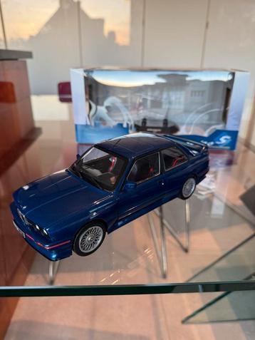 BMW M3 E30 SPORT EVO MAURITIUS BLUE 1990 SOLIDO nickel, Hobby & Loisirs créatifs, Enlèvement ou Envoi, Comme neuf, Voiture, Solido