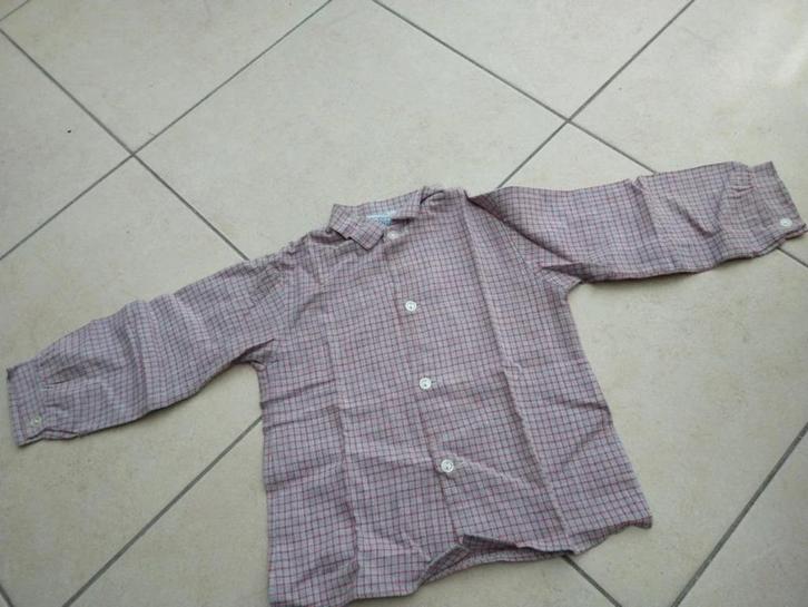 Vintage retro hemdje 86, Kinderen en Baby's, Babykleding | Maat 86, Zo goed als nieuw, Jongetje of Meisje, Overhemdje of Bloesje