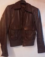 Vintage 70s Bikerjas, Bruin, Maat 48/50 (M), Texman, Ophalen of Verzenden