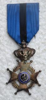 Medaille, Ridder in de Leopold-II Orde, 1-taal FR, ZG, Luchtmacht, Ophalen of Verzenden, Lintje, Medaille of Wings