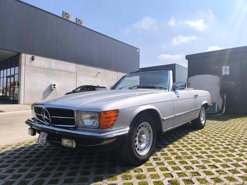 Mercedes SL 450 1980, Auto's, Mercedes-Benz, Particulier, SL, Benzine, Cabriolet, 3 deurs, Automaat, Zilver of Grijs, Zwart, Leder