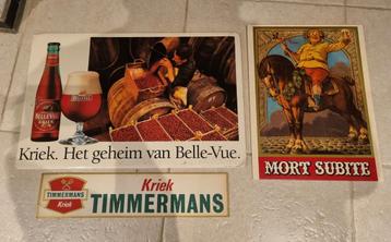 3 x karton display Kriek bieren jaren 70/80 beschikbaar voor biedingen