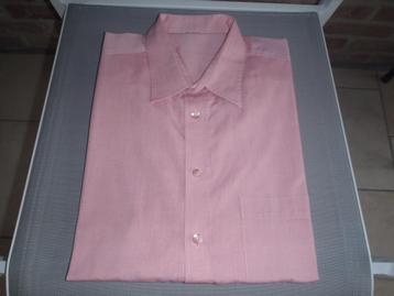 chemise rose longues manches taille XL