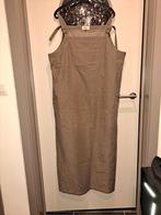 Tuinbroekjurk, maxi salopette jurk, 48, Bruin, Maat 46/48 (XL) of groter, Ophalen of Verzenden, Zo goed als nieuw