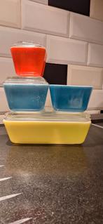Ensemble de pots Réfrigérateurs Vintage Pyrex années 40, Enlèvement ou Envoi, Bleu