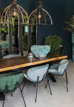 Nieuwe Salontafel goud rond 90 met marmerlook blad H40 cm, Ophalen, Nieuw