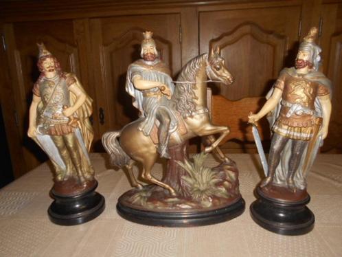 Drie antieke terracotta beelden Rodolf Uffrecht, Antiek en Kunst, Kunst | Beelden en Houtsnijwerken, Ophalen