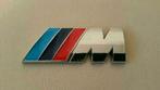Bmw M koffer logo 82 mm x 32 mm > mat zwart/chroom zilver, Ophalen of Verzenden