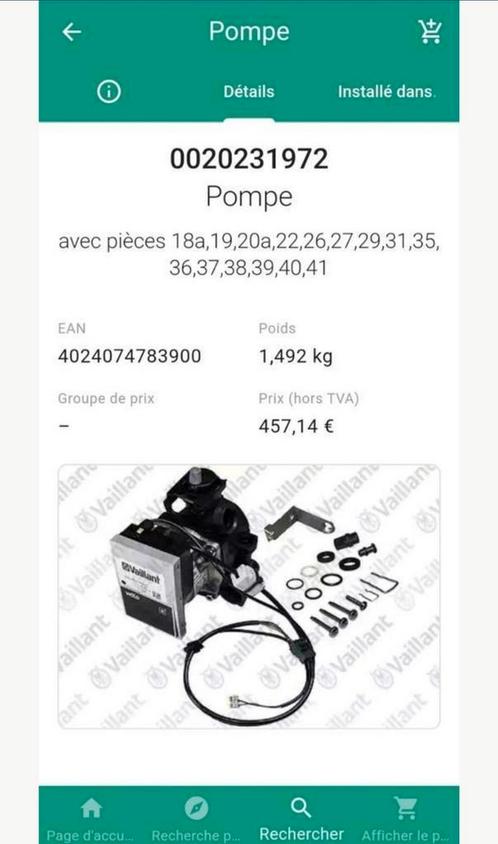 Pompe Vaillant ecoTEC Plus/Pro neuve, Verzamelen, Overige Verzamelen, Nieuw, Ophalen of Verzenden