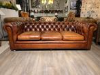 Originele Bendic Chesterfield 3 zit bank Cognac leer, Enlèvement ou Envoi