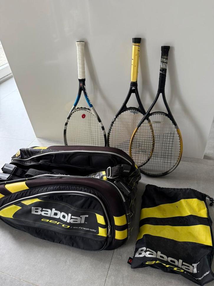 Pack 3 raquettes et sac de tennis, Sport en Fitness, Tennis, Gebruikt, Racket, Babolat, L2, Ophalen