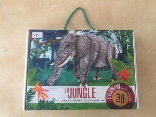 La jungle (livre et maquette Sassi 3D) - l'éléphant, Kinderen en Baby's, Speelgoed | Educatief en Creatief, Zo goed als nieuw