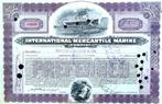 International (RMS TITANIC) Mercantile Marine Company 1920, Ophalen of Verzenden, Voor 1920, Certificaat van aandeel