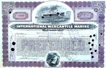 International (RMS TITANIC) Mercantile Marine Company 1920 beschikbaar voor biedingen