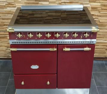 🔥Luxe Fornuis Lacanche 90cm INDUCTIE bordeaux rood messing beschikbaar voor biedingen
