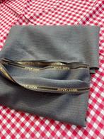 Antieke wollen stof – grijs met rode en groene strepen﻿, Ophalen, Gebruikt, Wol, 120 cm of meer