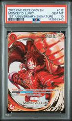 Monkey.D.Luffy PSA 10 Oda Signature OP05, Ophalen of Verzenden, Nieuw, Speelkaart(en)