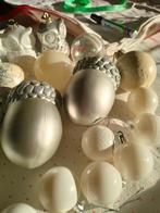 Kerstversiering zilver wit plastic bos, Ophalen of Verzenden, Gebruikt