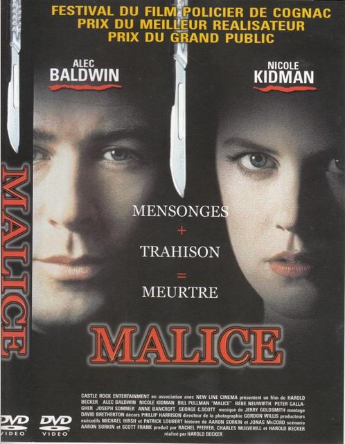 Malice - Version Fransais (1993) Alec Baldwin - Nicole Kidma, Cd's en Dvd's, Dvd's | Thrillers en Misdaad, Gebruikt, Maffia en Misdaad