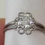 Platina ring met een natuurlijke Diamant 0.80 carat, Handtassen en Accessoires, Ringen, Ophalen, Wit, Zo goed als nieuw, Met edelsteen