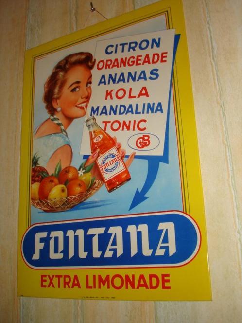Panneau d'affichage Fontana, Collections, Marques & Objets publicitaires, Comme neuf, Panneau publicitaire, Enlèvement ou Envoi