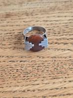 Zilvere ring art deco met een steen, Ophalen, Zo goed als nieuw