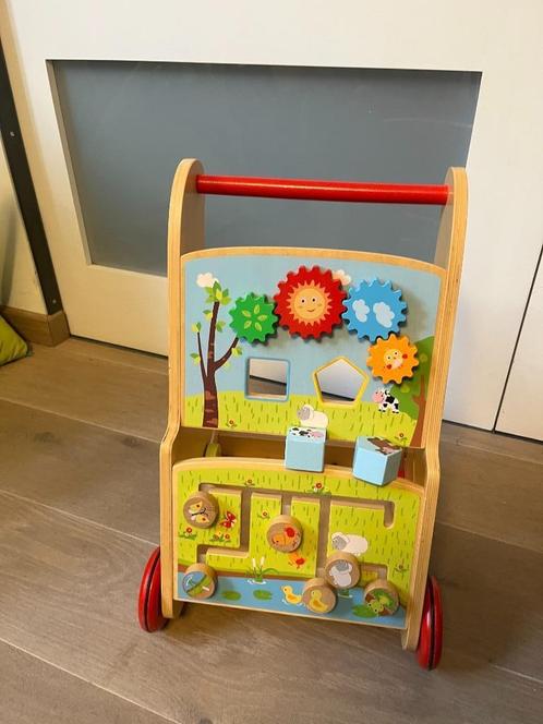 trotteur multiactivités en bois, Kinderen en Baby's, Speelgoed | Houten speelgoed, Zo goed als nieuw, Duw- of Trekspeelgoed, Ophalen