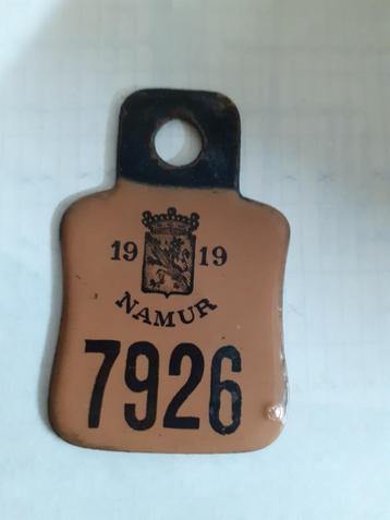 Fietsplaat Namur 1919 beschikbaar voor biedingen