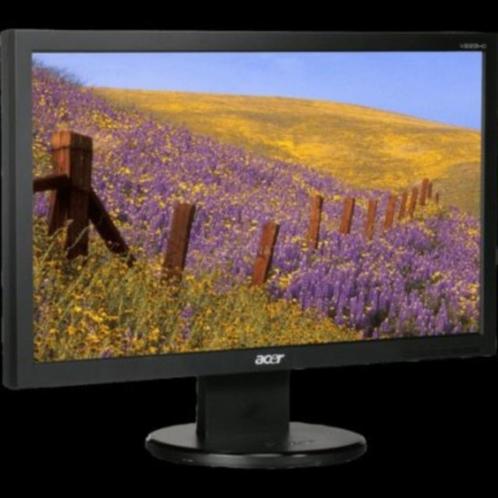 Acer V223HQLCbd Zwart 22 inch DVI LCD Monitor, Computers en Software, Monitoren, Gebruikt, 60 Hz of minder, DVI, VGA, Kantelbaar
