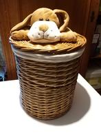 Mand - bekleed met deksel met knuffel, Ophalen of Verzenden, Nieuw, Mand