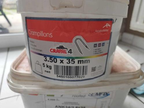 5KG Draadkrammen Crapal4 verzinkt 3,5x35mm Arcelor Mittal, Doe-het-zelf en Bouw, Overige Doe-Het-Zelf en Bouw, Nieuw, Ophalen