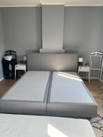 te koop bed + matras, Grijs, Modern, Stof, Zo goed als nieuw
