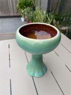 Vintage kelk vaas keramiek, Huis en Inrichting, Woonaccessoires | Vazen, Ophalen of Verzenden, Zo goed als nieuw, Groen, Minder dan 50 cm