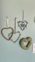 Hartvormige wanddecoratie 12€ voor de vier samen, Maison & Meubles, Accessoires pour la Maison | Couronnes, Comme neuf, Enlèvement ou Envoi