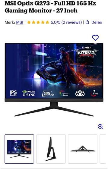 MSI Optix gaming monitor / computerscherm  beschikbaar voor biedingen