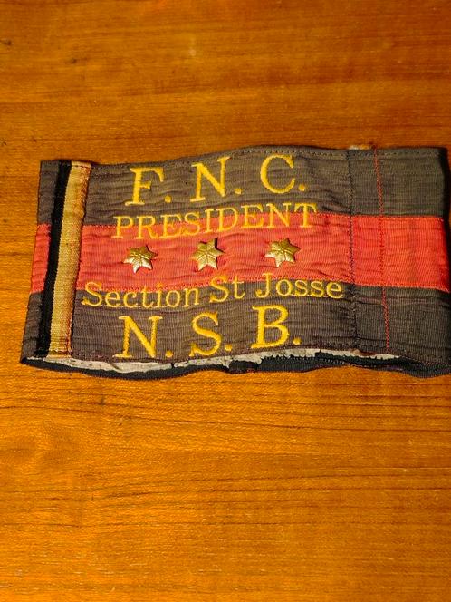 Vintage Nationale Strijdersbond van België President band, Verzamelen, Militaria | Algemeen, Ophalen of Verzenden