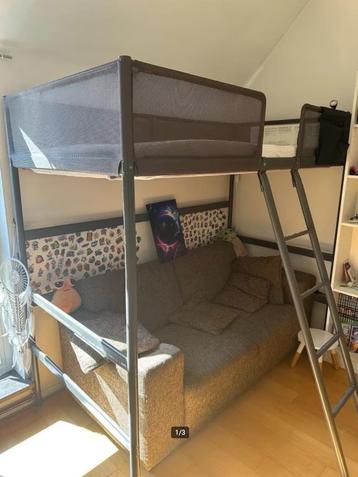️ Mezzanine bed voor kind/tiener — 1 plaats — metalen stru beschikbaar voor biedingen