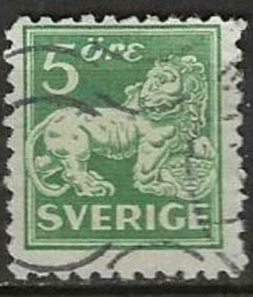 Zweden 1920/1924 - Yvert 123a - Leeuw - Gestempeld (ST), Timbres & Monnaies, Timbres | Europe | Scandinavie, Affranchi, Suède