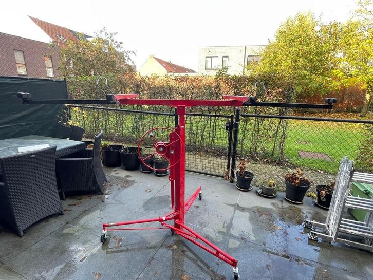 Gyprocplatenlift, Doe-het-zelf en Bouw, Werkbanken, Zo goed als nieuw, 170 cm of meer, Inklapbaar, Ophalen