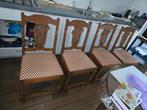 4 houten stoelen, Brun, Enlèvement, Utilisé, Bois