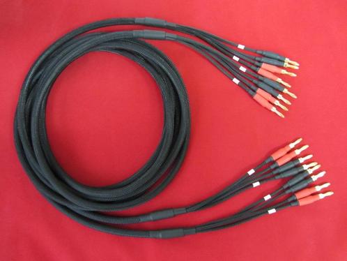 Luidsprekerkabels High End Bi-wire/ Bi-amp 4 x 4 mm², TV, Hi-fi & Vidéo, Câbles audio & Câbles de télévision, Neuf, Câble de haut-parleur