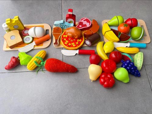 Houten etenswarenset, Kinderen en Baby's, Speelgoed | Houten speelgoed, Zo goed als nieuw, Ophalen of Verzenden