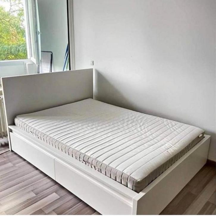 Bed 140x200cm Malm 4 laden wit, Huis en Inrichting, Slaapkamer | Bedden, Ophalen