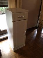 Wit commode kastje met 1 lade en deur met vakken, Antiek en Kunst, Ophalen