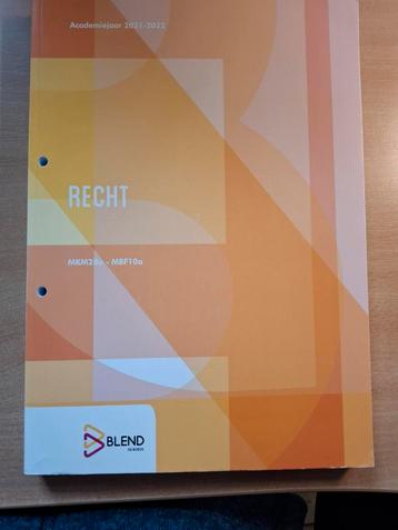 Recht cursus ucll, Enlèvement ou Envoi, Comme neuf