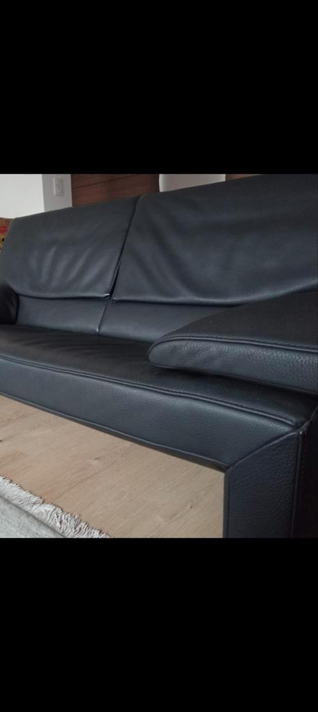 Jori Espalda zwart 3 en 2 zit, Huis en Inrichting, Fauteuils, Zo goed als nieuw, Leer, Ophalen
